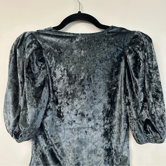 Intimately Free People Sunflower Seed Velvet Puff Sleeve Bodysuit Size XS NWT - Picture 6 of 9